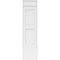 Ekena Millwork Two Equal Flat Panel PVC Pilaster w/Decorative Capital & Base, 12"W x 48"H x 2"P PILP12X048DFP02-2 - alternate 3